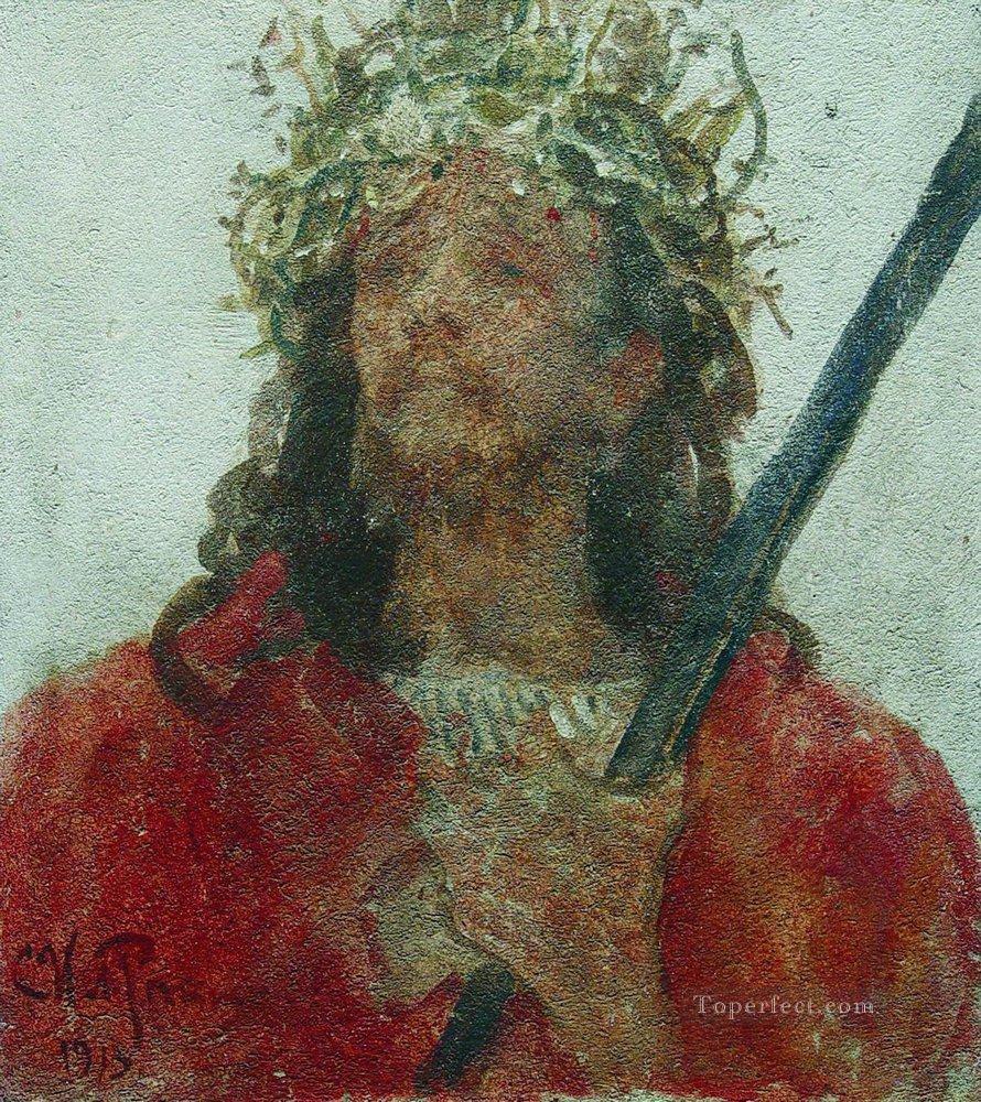 Jésus dans une couronne d’épines 1913 Ilya Repin Religieuse Christianisme Peintures à l'huile